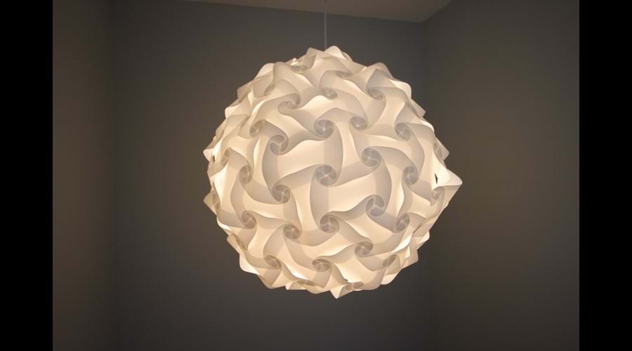 Sculptural Lampshade over stairwell