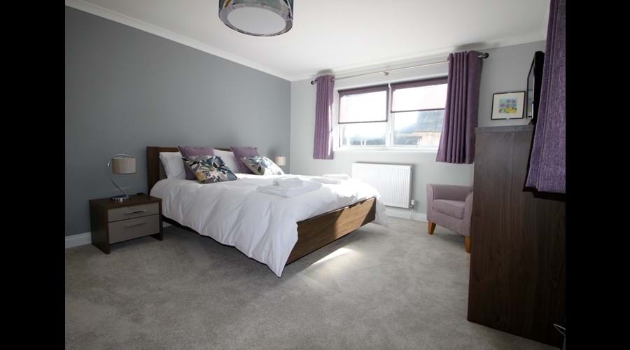 Master bedroom. Fitted wardrobes. Freeview TV.