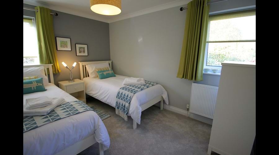 Twin bedroom. Fitted wardrobe. Freeview TV.