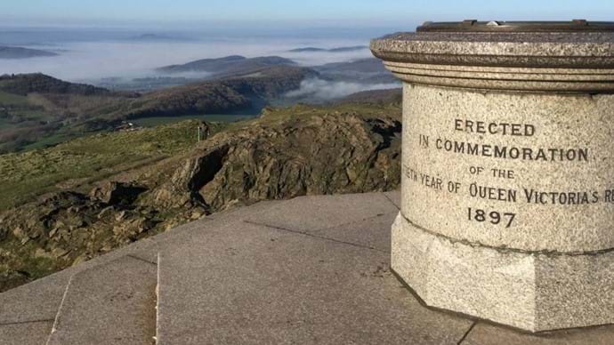 The stunning view from the summit of Worcestershire Beacon