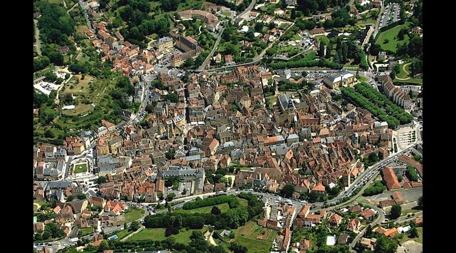 Aerial view of the medieval city