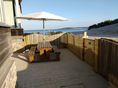 Apartment terrace & gate onto South Beach