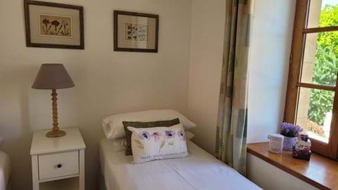 Le Chataignier.  Bedroom Two twin bedded room next door to Bedroom One.  Perfect for the children