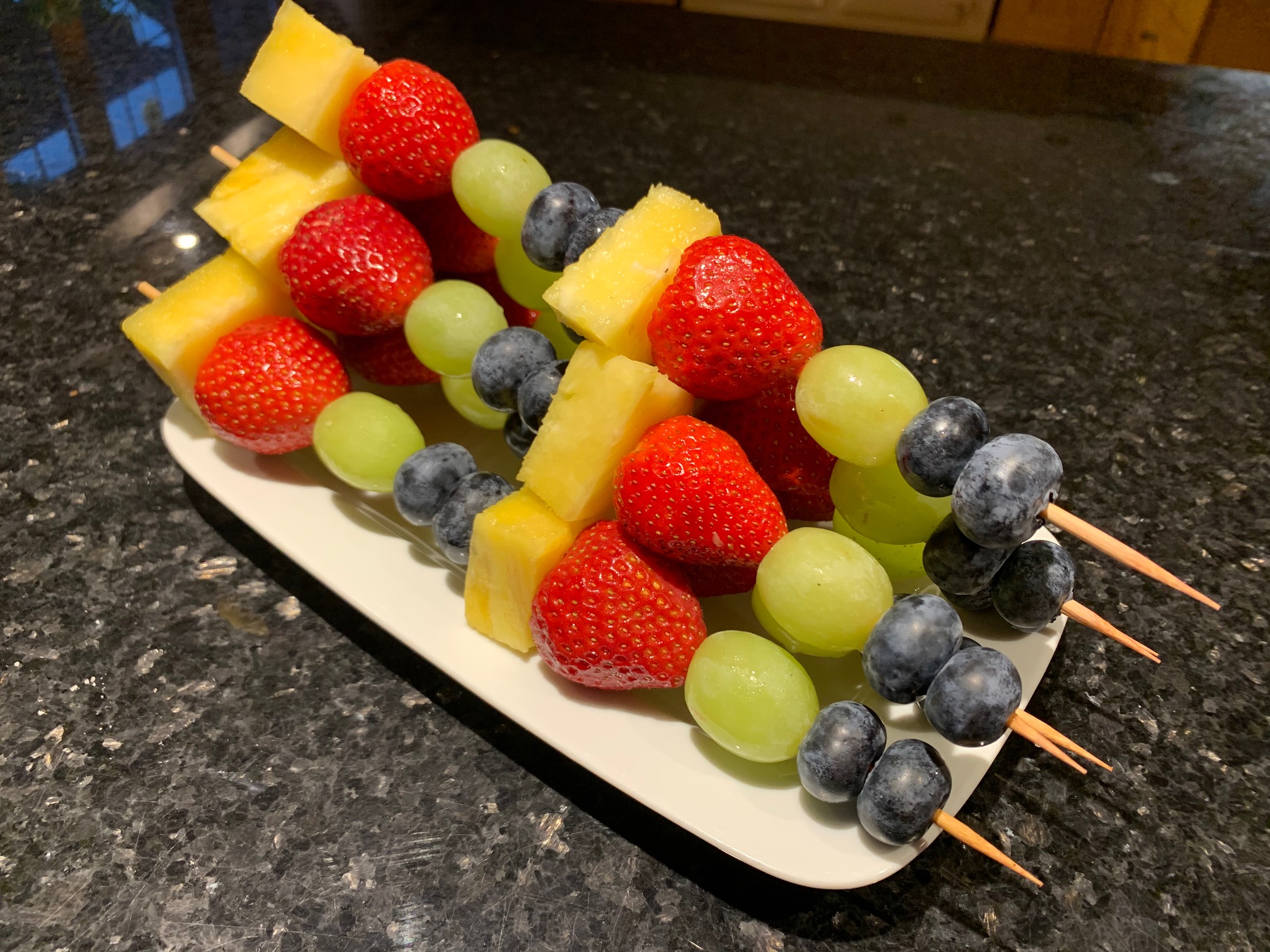 Fruit kebabs