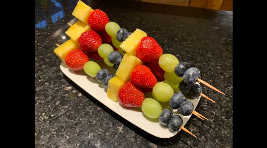 Fruit kebabs