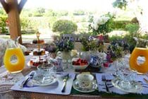 Breakfast served in the garden