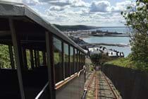 Aberystwyth cliff railway. Good view from the top, cafe, camera obsura and disc golf