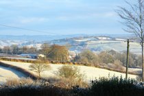 Frosty morning view from Winllan Farm
