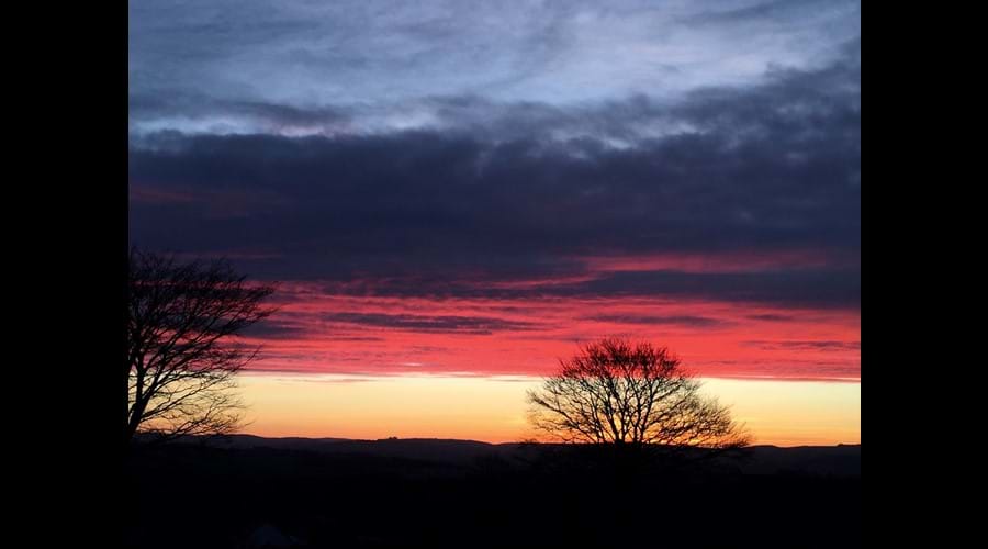 one of many lovely sunrises at Winllan Farm