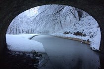 Monmouthshire and Brecon Canal in winter