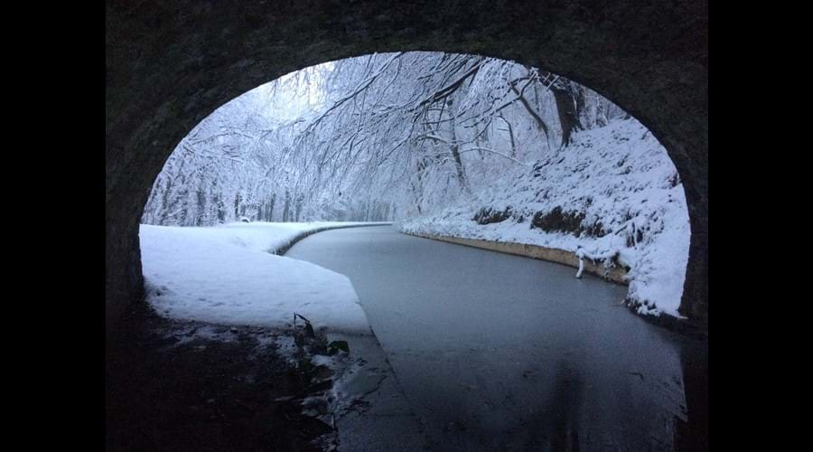 Monmouthshire and Brecon Canal in winter