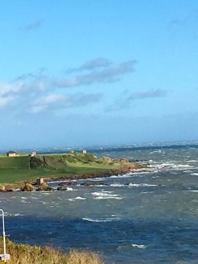 View from the apartment towards Anstruther golf course
