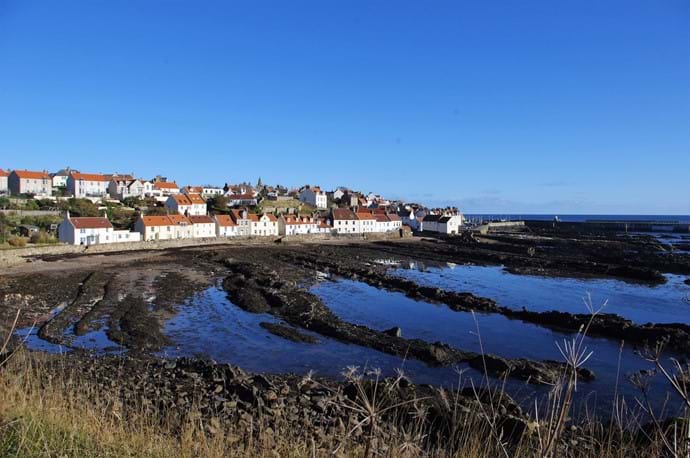 View of Pittenweem from nearby coastal path
