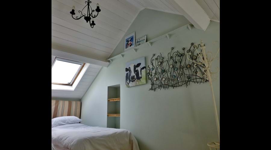 This is the upstairs room with twin beds