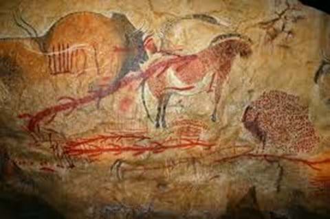 Cave paintings or graffiti?  You decide.