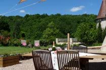 Woodland surrounds the estate