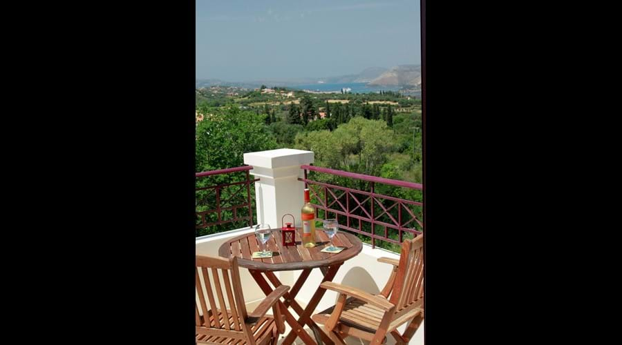 From the balcony there is a splendid view of Argostoli harbour where cruise ships dock.