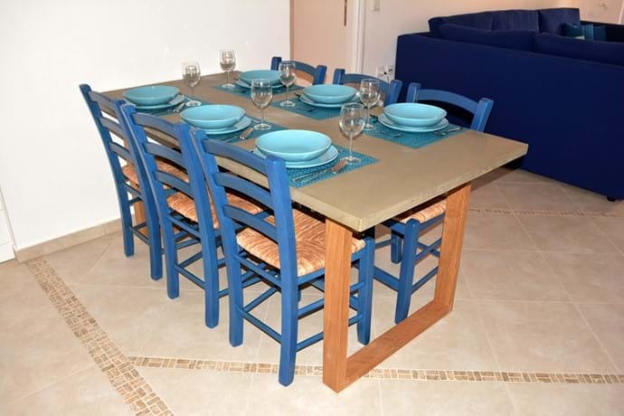 Large Concrete-look Table Seats Six (6)