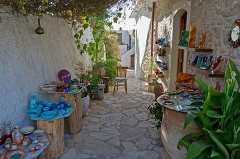 Colorful Pottery in Margarites Village