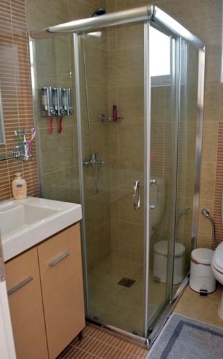 Modern Bath with Enlarged Shower Cabin