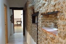 The landing with exposed stonework