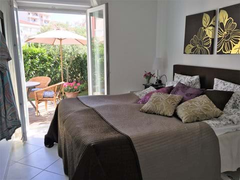 Master bedroom with AC. Lots of storage for your belongings. Terrace-access