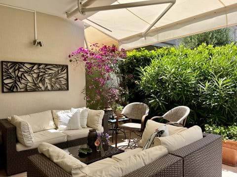 Comfy sofas at the terrace