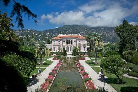 The beautiful castle and gardens of Villa Ephrussi de Rothschild at St Jean Cap Ferrat
