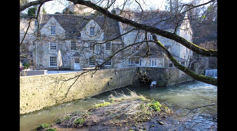 View of the Mill and Mill House from across Wellow Brook