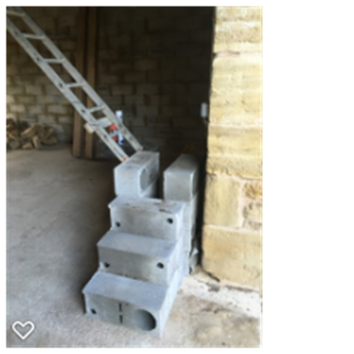 Oak Barn - working out position of stairs