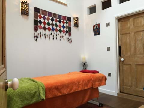 Massage treatment room at Lavender Barn holiday rental