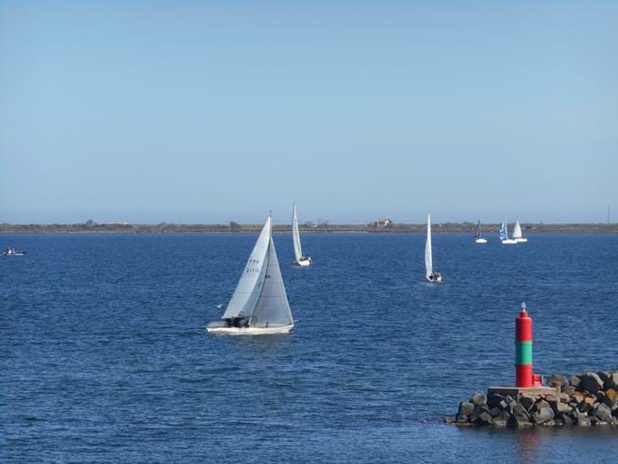 Sailing on the water outside your Marseillan holiday home
