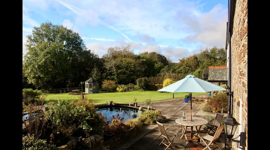 Patio dining and access to garden