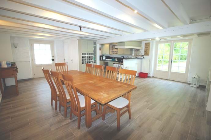 Kitchen/Diner - an extremely spacious room with table and chairs for 10 + high chair