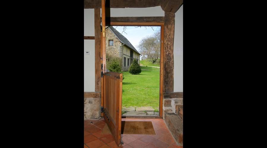 The view from The Cider Press looking towards The Barn