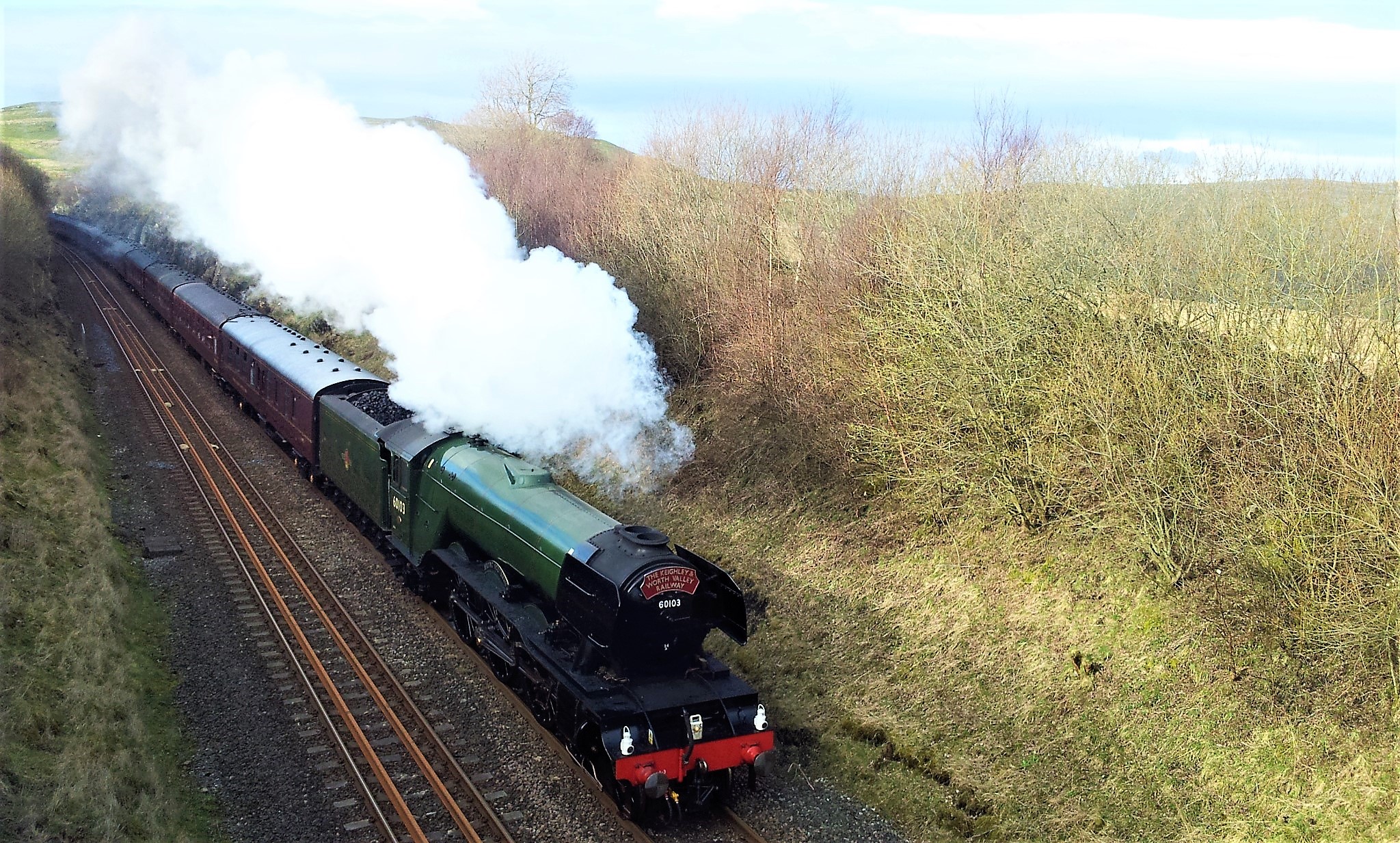 Train spotting - the famous Settle-Carlisle railway runs through the valley.
