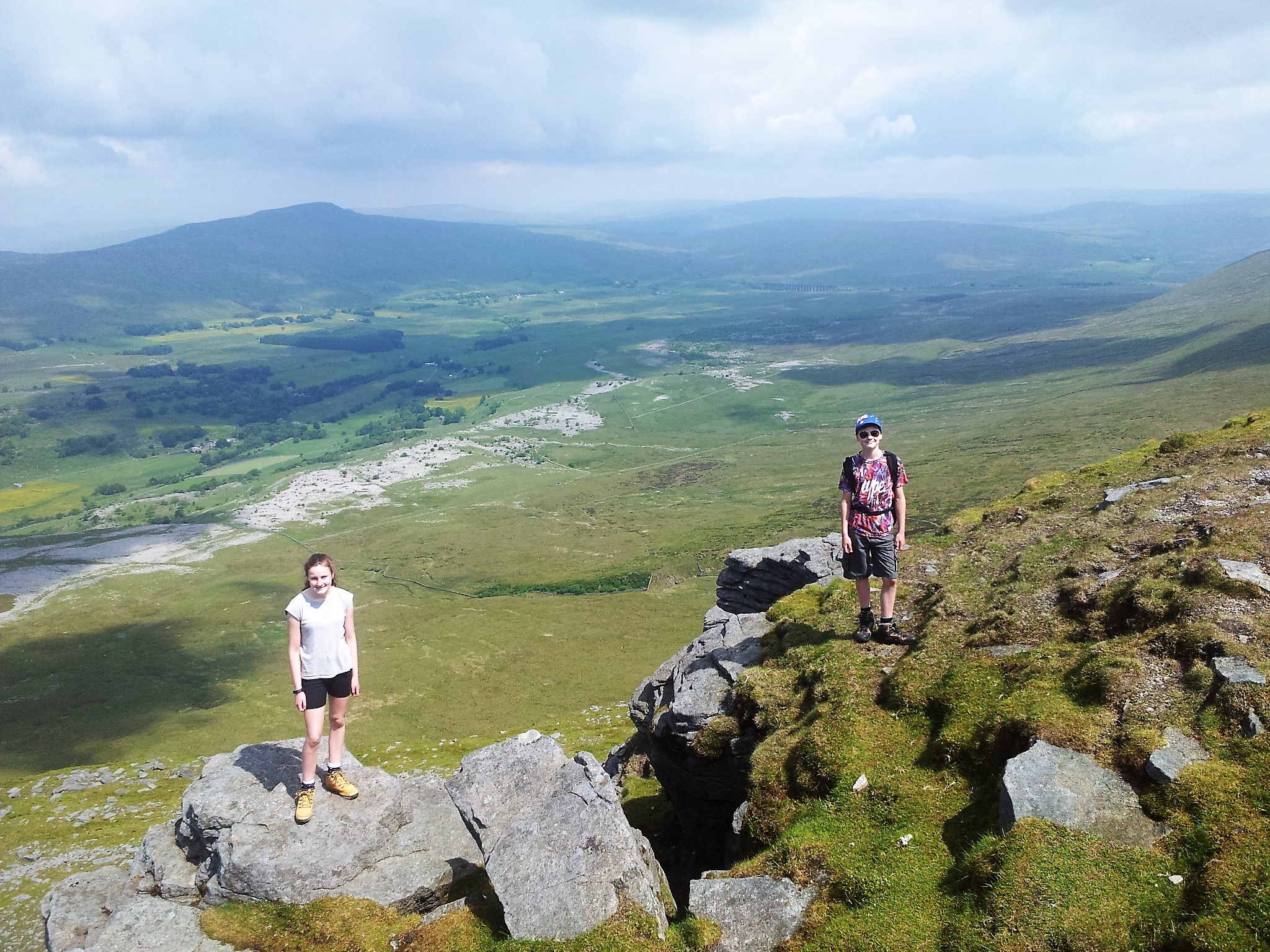 Stunning views from Ingleborough - the second highest peak of The 3 Yorkshire Peaks and our family