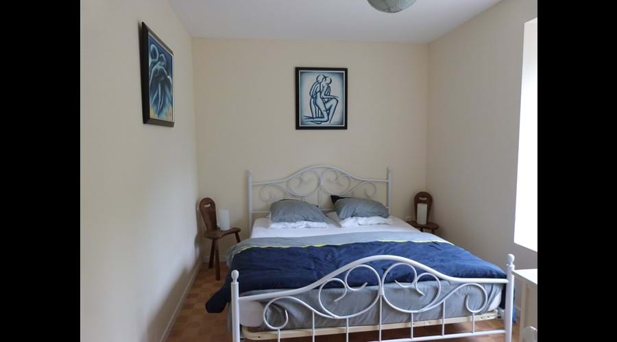 The large double bed with ensuite.