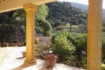 Front terrace with views of the mountainside