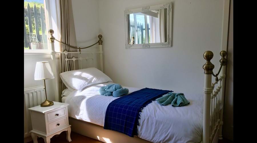 Bedroom 2 - Twin Bedroom with wardrobe and chest of drawers