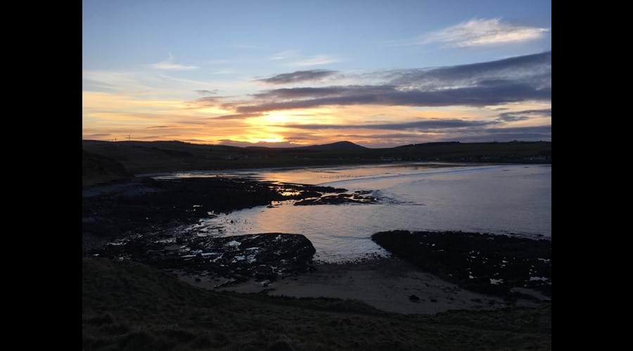 Sandend Beach at sunset