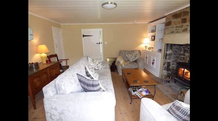 The lounge offers a cosy place to enjoy a bottle of wine at night