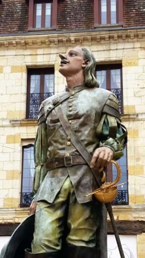 Statue of Cyrano de Bergerac in his home town