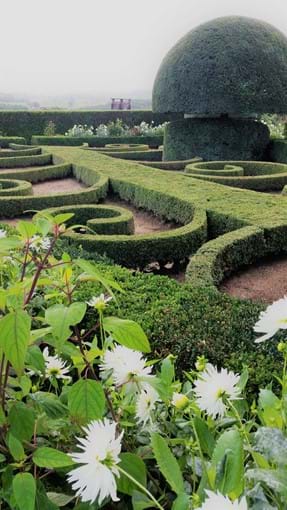 Beautiful gardens in Chateau Hautefort