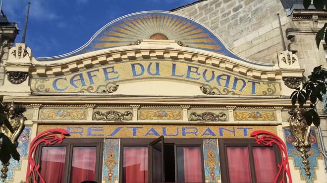 Art Nouveau restaurant opposite railway station in Bordeaux