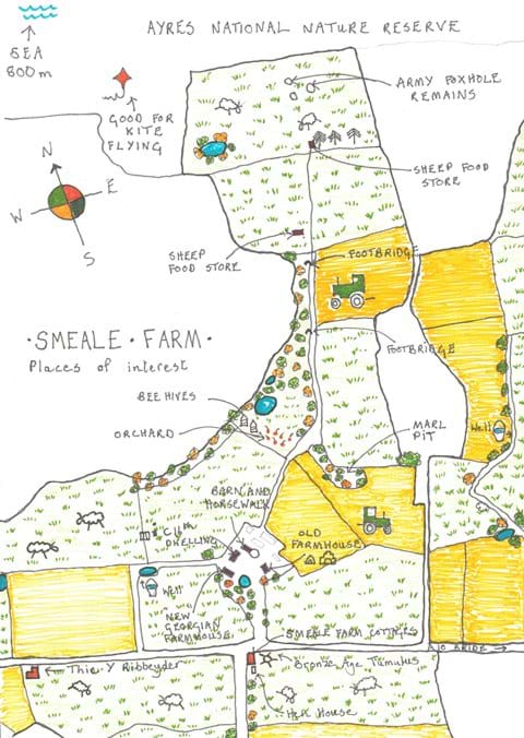 Places of interest on Smeale Farm.