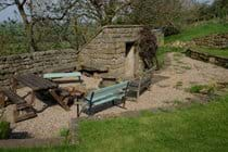 Fire pit for luxury bunkbarn