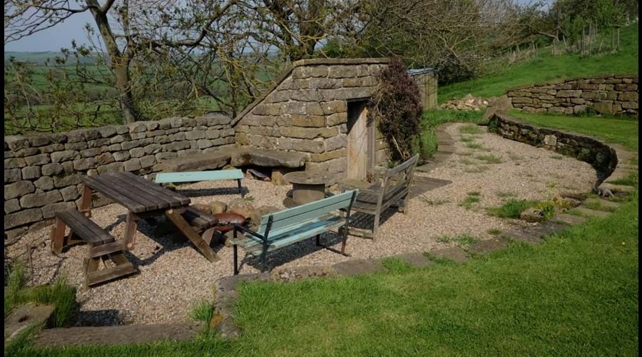 Fire pit for luxury bunkbarn