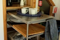 Handy work surface, storage in Bunkbarn kitchen