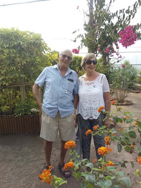 Pat and Hubby at the Butterfly Farm
